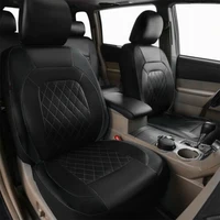 9 pièces housses de siège de voiture ensemble housses de Protection de siège en cuir PU ensemble complet taille universelle avant arrière complet avec housses d'appui-tête 3