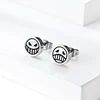 Cosplay Jewelry Accessories Titanium Steel Stud Earrings For Women Men Character Ace Dissymmetry Face Earring Fashion Jewelry 5