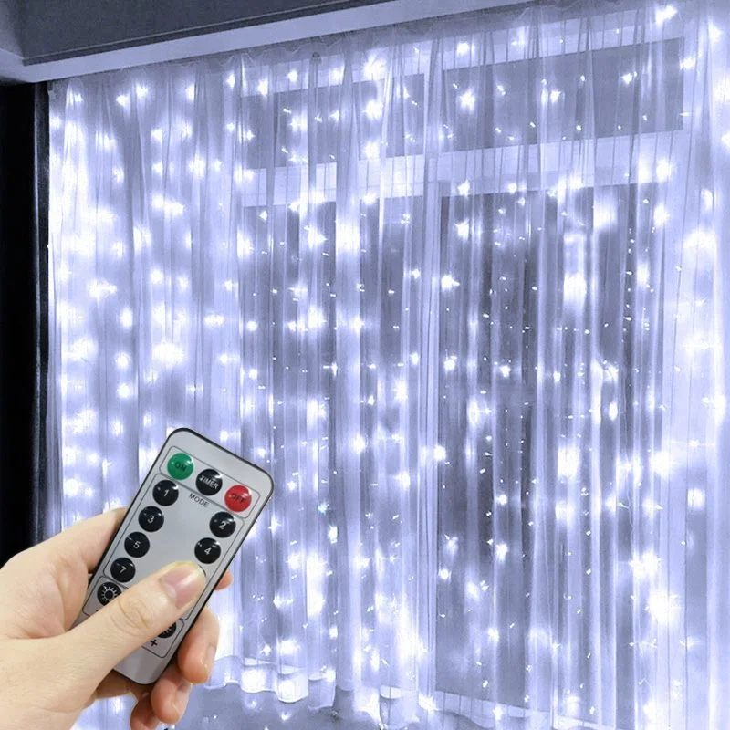 

Curtain LED String Lights Garland Christmas Decoration USB Remote Control Holiday Ramadan Wedding Fairy Lights for Bedroom Home