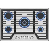 Empava 30 in. Built Cooktop in Stainless Steel with 5 Gas Stove Including A 18000 BTU Power Burner, 30IN, Silver 1