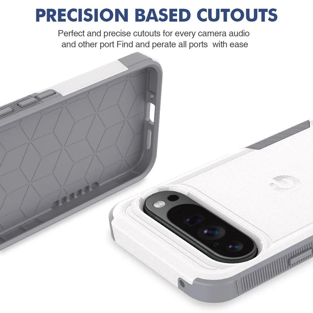 Durable Shockproof Armor Phone Case with Raised Lens Protection