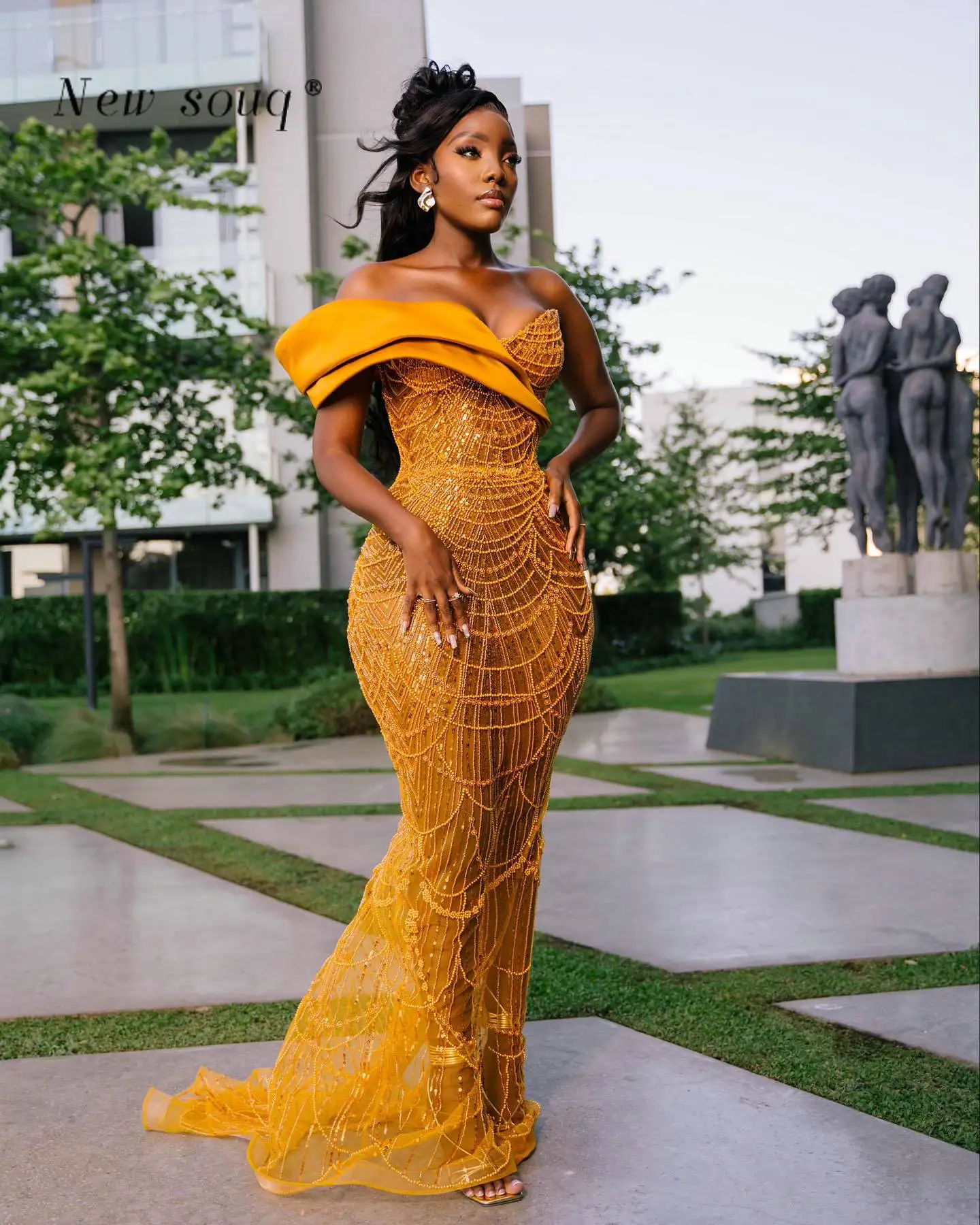 Yellow Prom Dresses Yellow Dress 2018 Vintage Retro Gold Prom Dresses 2018  Ball Gown Off-The-