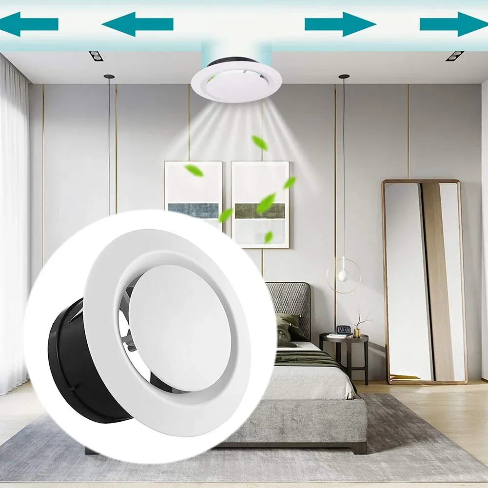 Ducting Ventilation Cover Air Vent Grille Ventilation Grille Air Vent Cover 75 100 125mm ABS Wall Ceiling Air Supply Vent Ducting Ventilation Exhaust Grille