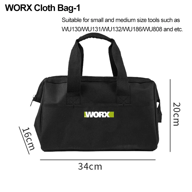 오리지널 WORX 전동 공구 보관 천 가방 휴대용 공구 가방 액세서리 천 가방 허리 팩 전기 기술자를 위한 옥스포드 천 핸드백