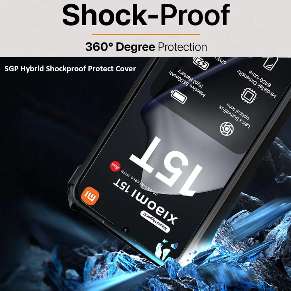 حافظة لهاتف Xiaomi 15T من الأكريليك الشفاف المقاوم...