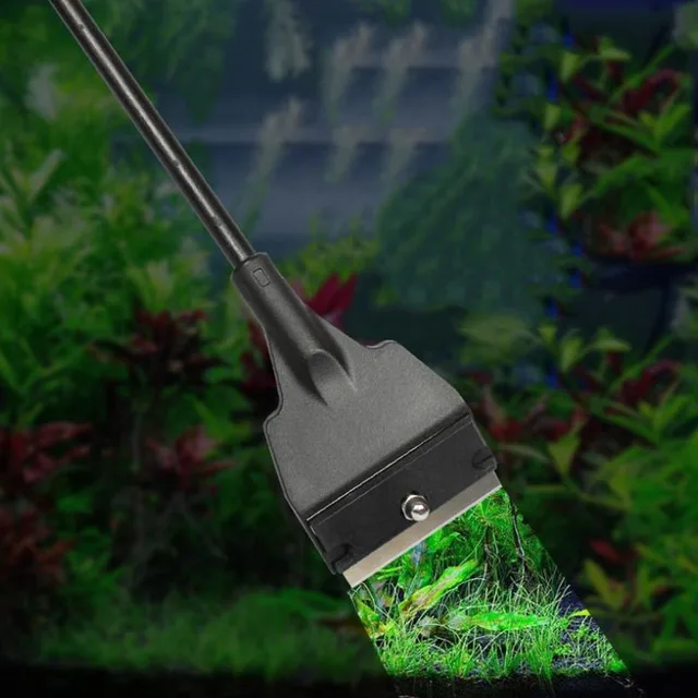 Light Weight Aquarium Algae Remover Scraper Blade Fish Tank Aquatic Water Plant Grass Cleaning Tools Cleaner Kit Accessories 2