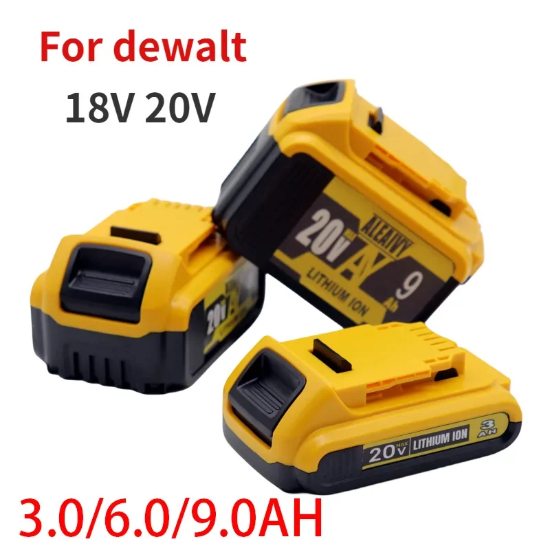 

18V 20V 3.0Ah 6.0Ah 9.0Ah Lithium Replacement Battery for Dewalt 20Volt Max DCB206 DCB205 DCB204 DCB203 DCB200 Tools Battery