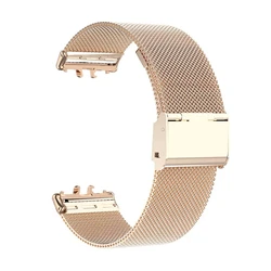 Milanese Loop Metal Wristband - Stainless Steel Bracelet - Galaxy Fit 3 (Rose Gold)
