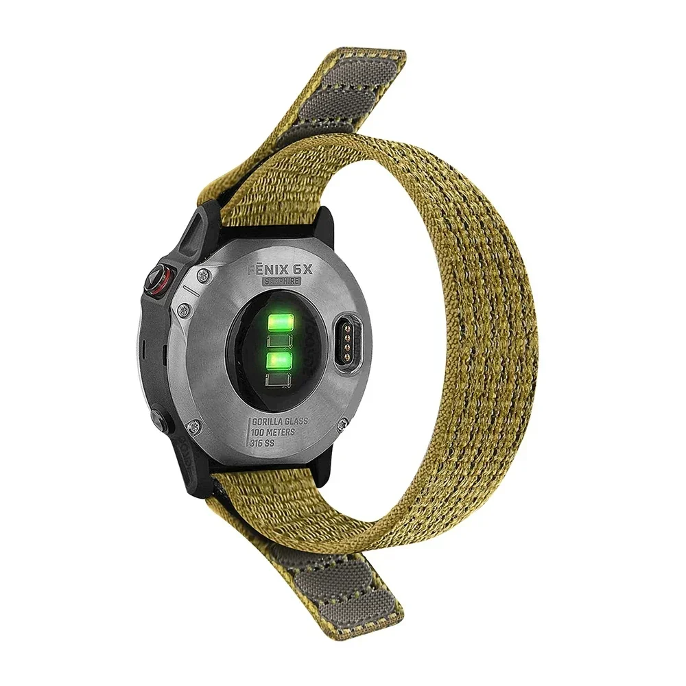 Woven Nylon Quick Fit Hook & Loop Sport Watch Band Strap