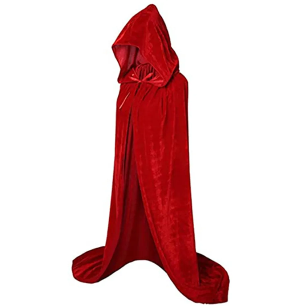 

Halloween Cloaks Gothic Hooded Cloak Adult Elf Witch Long Purim Carnival Capes Robe Women Men Vampires Grim Reaper Party
