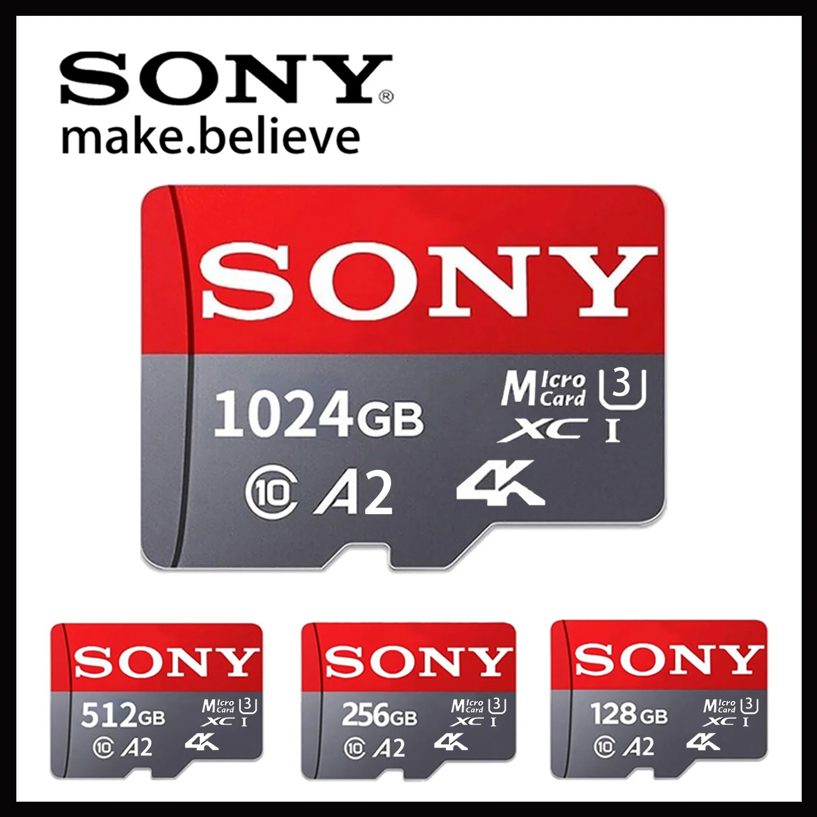 SONY SD Memory Card Extreme Micro SD Card 256GB High Speed Mini SD Memory MicroSD 128GB
