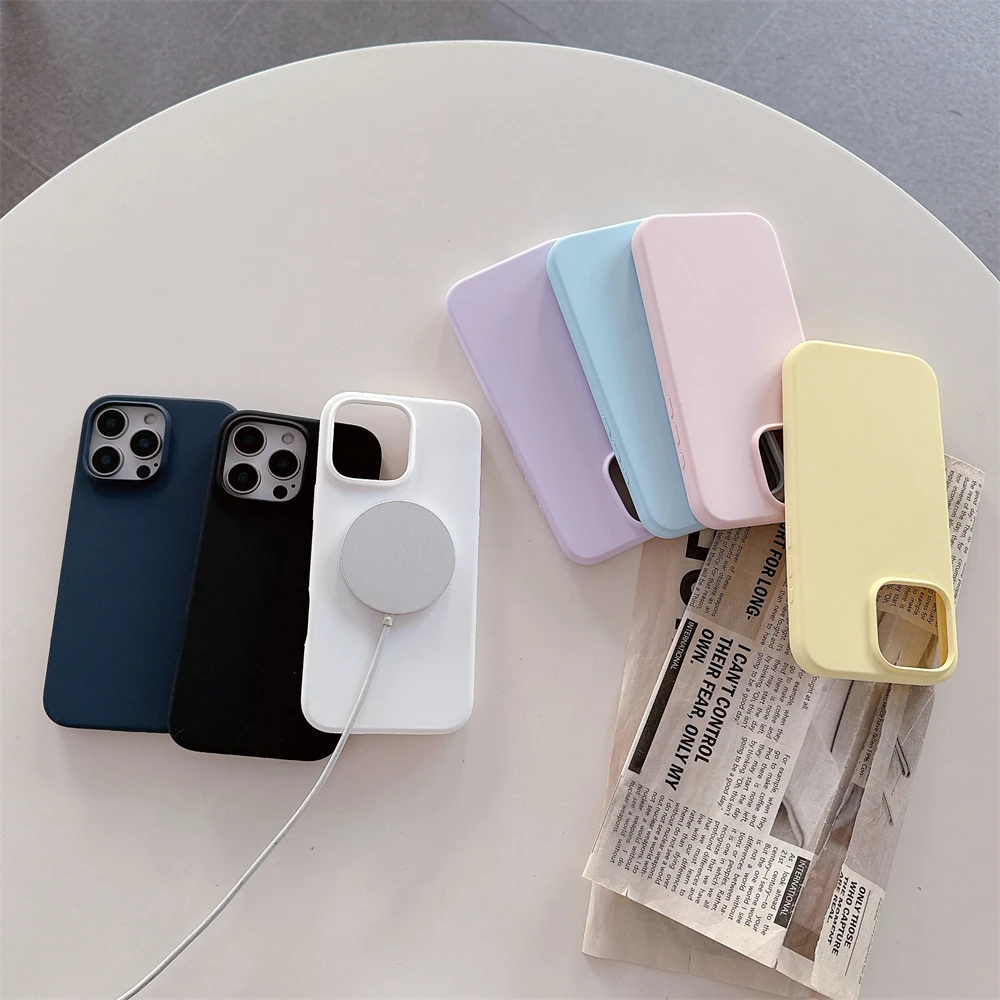 Luxury Liquid Silicone Shockproof Magnetic Phone Case Cover