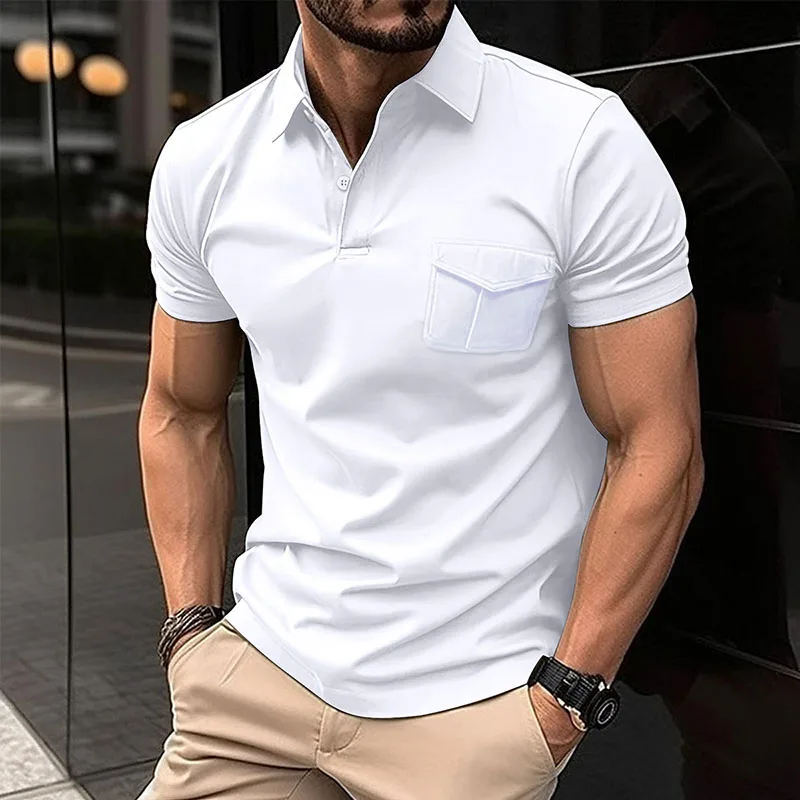 

Chaopai Spring/Summer Business Office Men's POLO Shirt High Street Fashion Trend Sports Men's Short Sleeve Casual Top