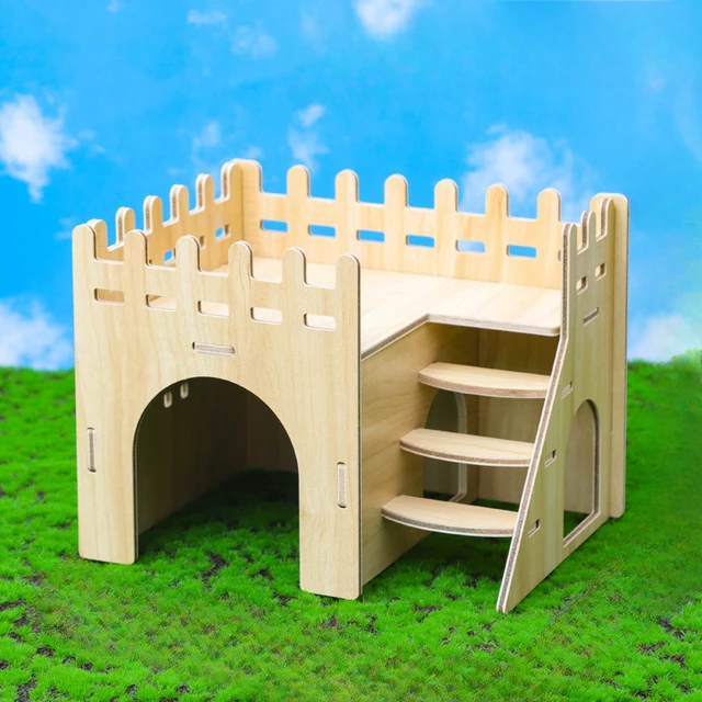 Wooden Hamster Nest Villa 4