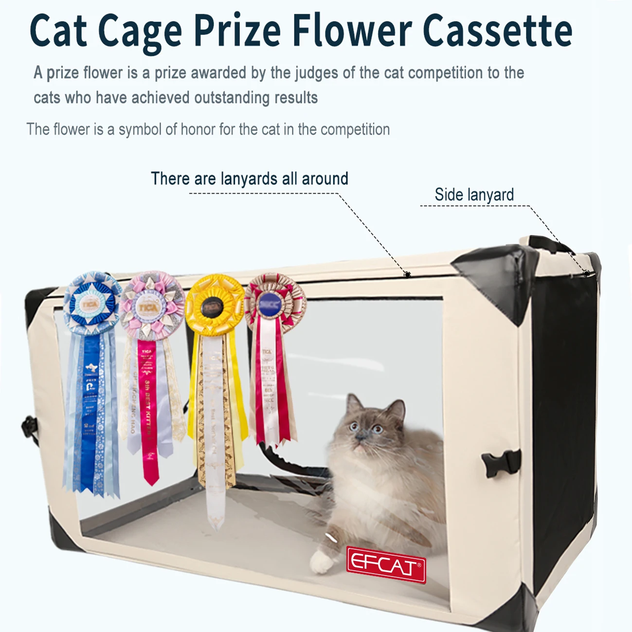 Cat Cage Large Cat Exhibition Cage for Show Foldable Cattery Delivery Room Professional Cat Racing Cage