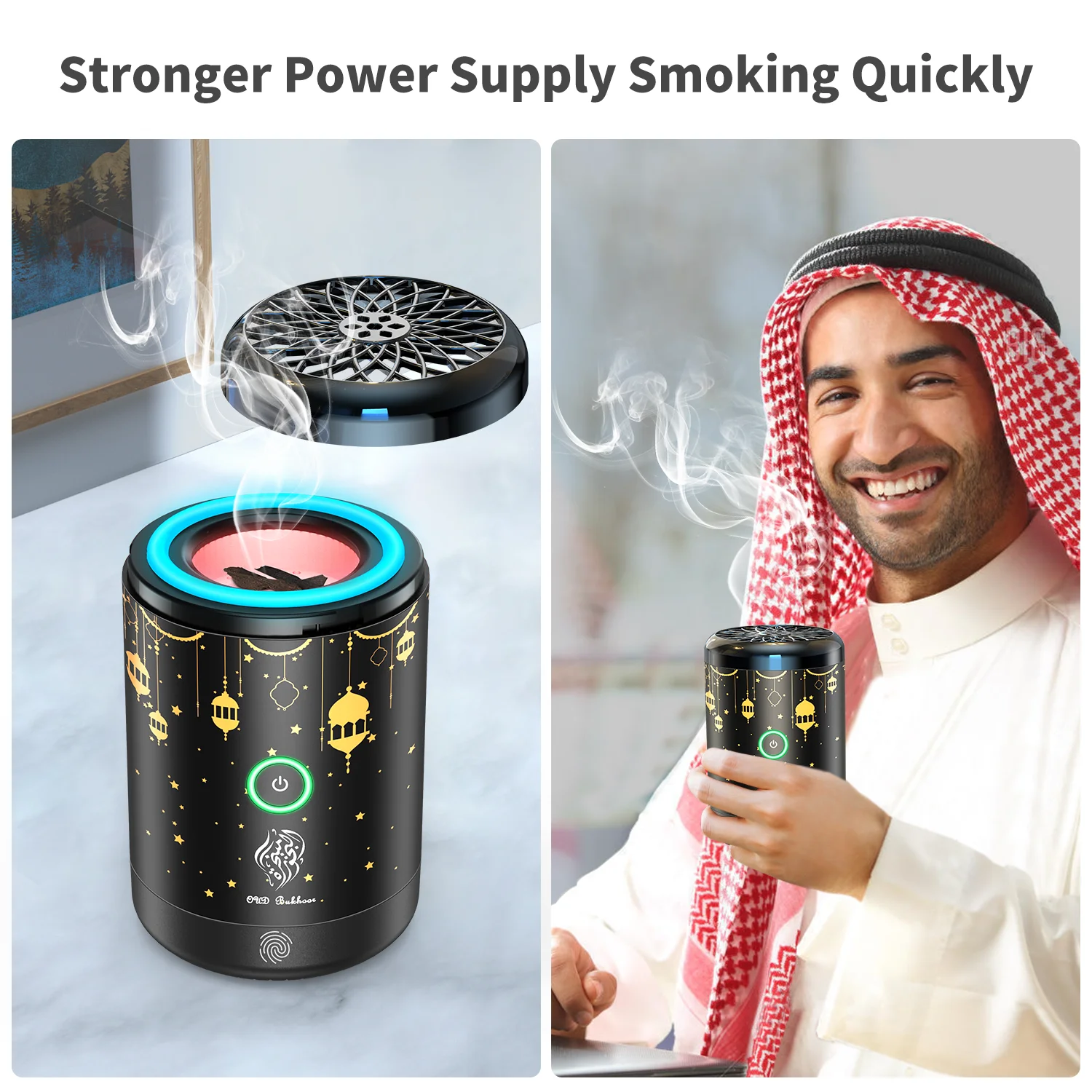 Portable NEW Incense Burner Bakhoor with Remote Control Colorful Aroma Diffuser Electric Arabic Incense Holder Muslim Home home portable butane gas soldering iron cordless welding pen burner blow butane torch soldering iron outdoor butane tip tool