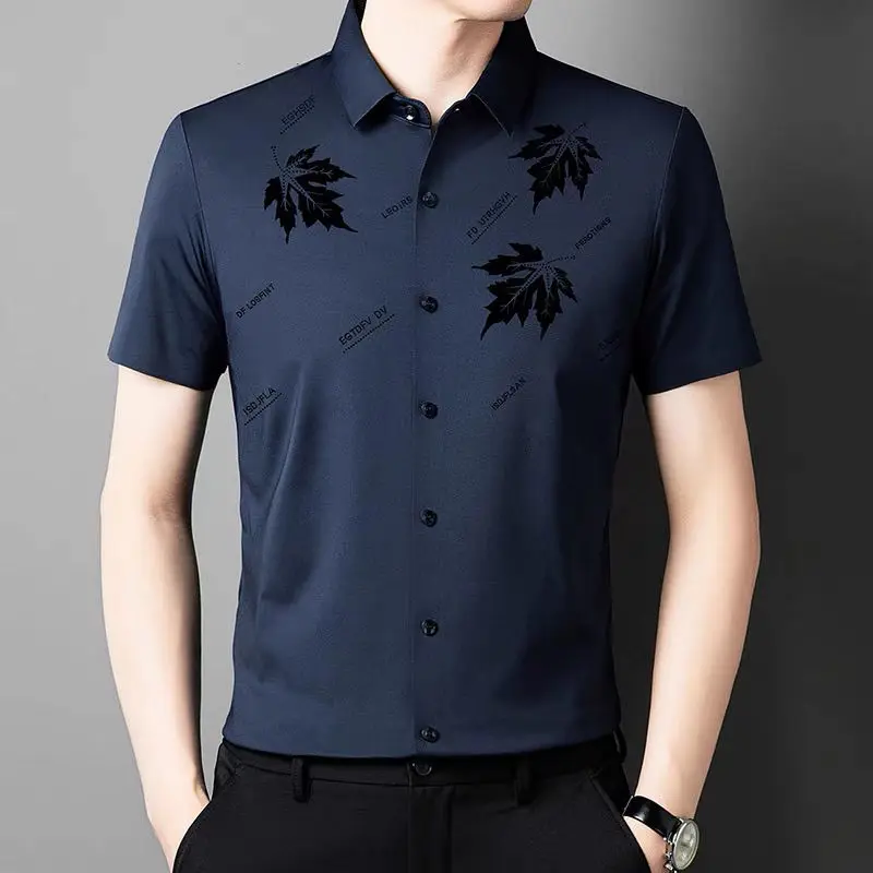 Men's High-End Business Casual Short-Sleeve Shirt - Summer Edition