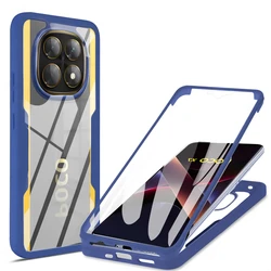 360 Full Cover Protective Phone Case with Screen Protection - Poco X5 (Blue)