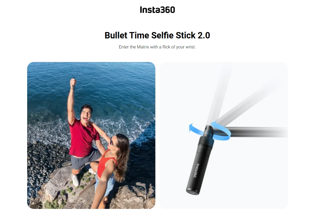 スマホアクセサリー Insta360 Bullet Time Selfie Stick 2.0 Insta360 Bullet Time Selfie Stick 2.0