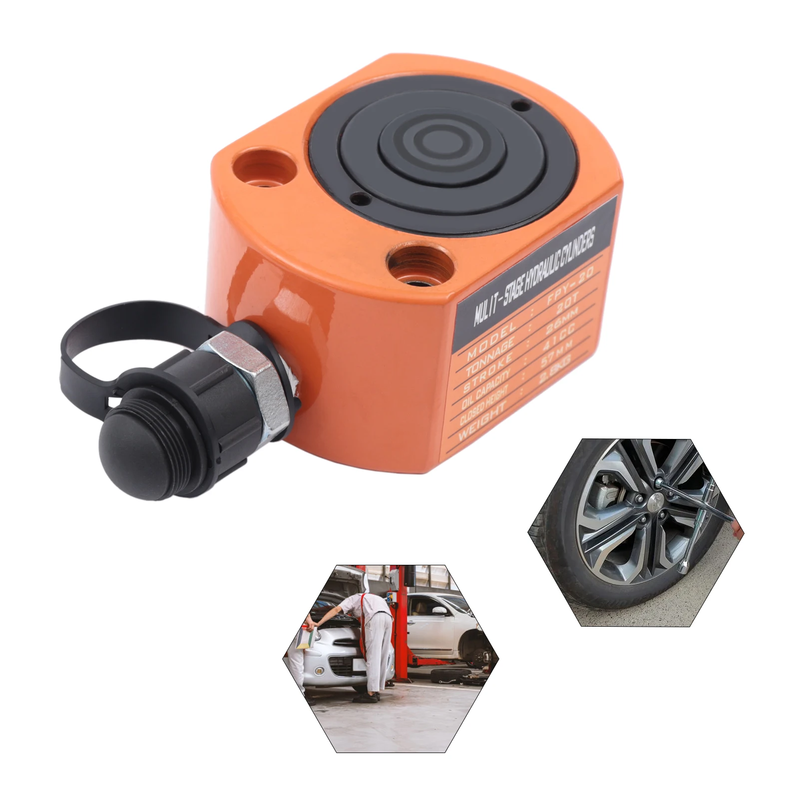 20T Hydraulic Cylinder Jack FRY-20 Portable Hydraulic Ram 360 ° Multi-Acting Lifting Cylinders Tool for Machinery Shipbuilding 4