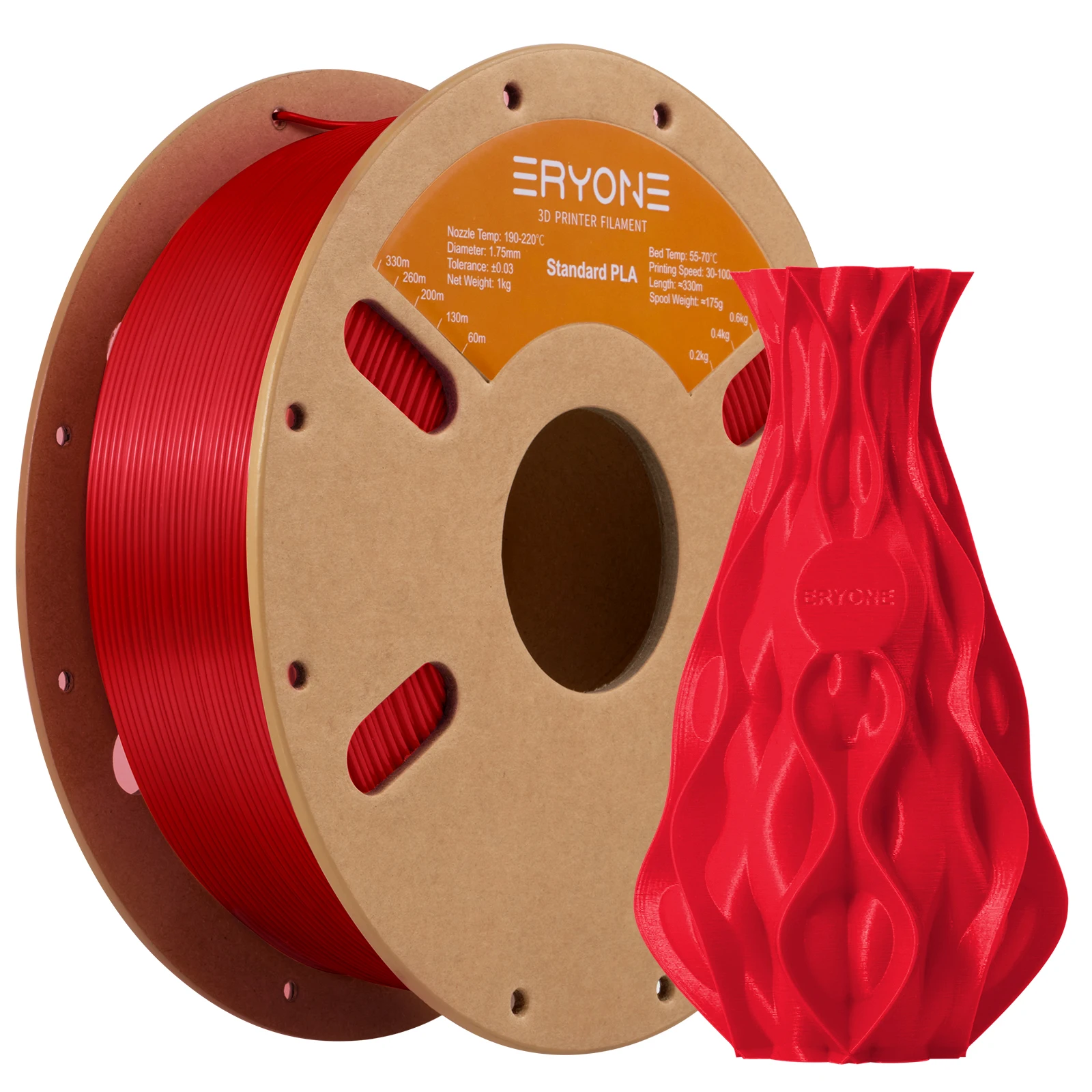 ERYONE 3KG PLA Filament 1,75mm, Standardqualität mit Hoher Zähigkeit, Geringer Verformung, Hervorragende Druckqualität, 1kg Spule – Detail 25