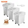 VEVOR 25L Dry Ingredient Storage Bin with Scoop Caster Dustproof Rice Flour Soybeans for Restaurant Kitchen Commercial 1