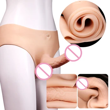 New Silicone Dildo Panties For Lesbian Strapon Dildo Sex Toys For Woman Masturbation Device Realistic Dildo Penis Pants 2021 4