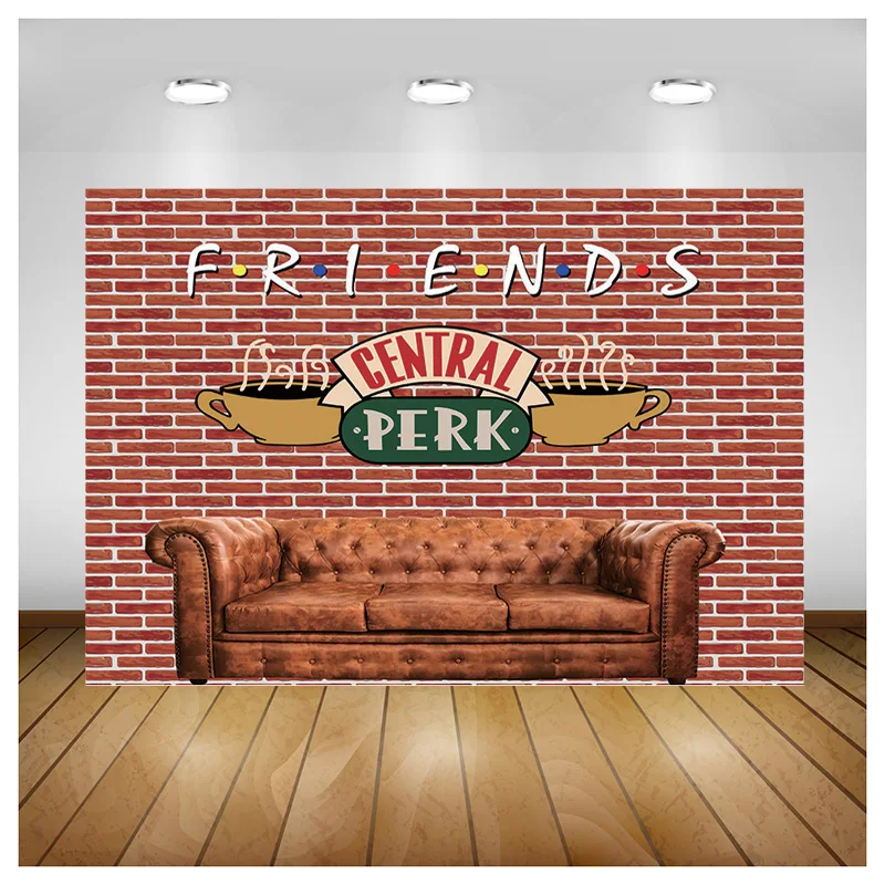 

SHENGYONGBAO Friends Theme Photography Backdrops Pub 80s 90s Birthday Party Photoshoot Brick Wall Studio Background Props BW-03