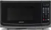 NEW Compact Countertop Microwave Oven 1.1 Cu. Ft. 1100-Watt with LED Lighting, Child Lock, Easy Clean Grey Interior, Black 1