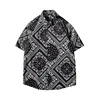 2024 New Men's Short Sleeve Hawaiian Shirt One Button Casual Versatile 3d Printed Loose 5