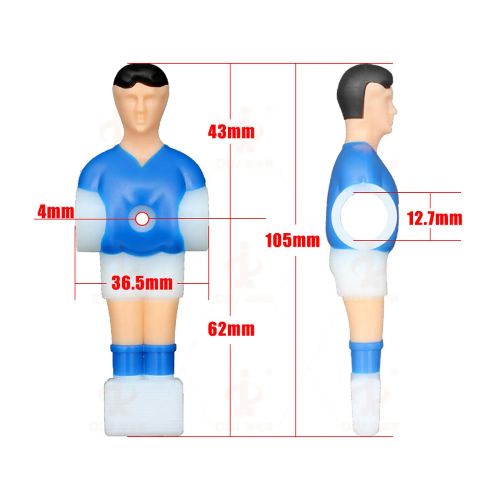 11Pcs Foosball Men Replacement Set Foosball Men Players Soccer Table
