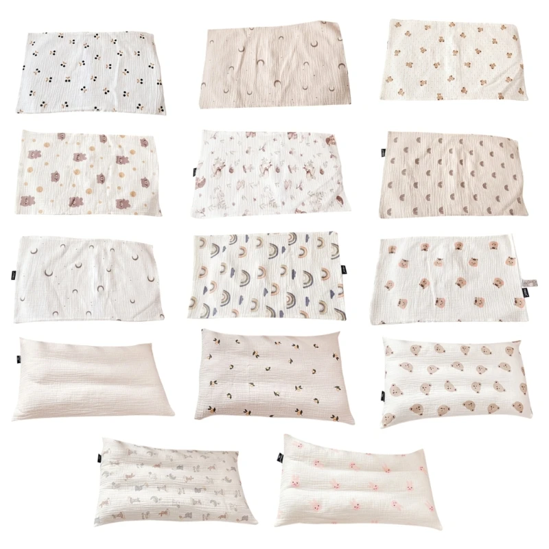 Cotton Pillow Covers Replacement Breathable Pillow Cover Washable Slip Rectangle Cushion Sweat Absorption