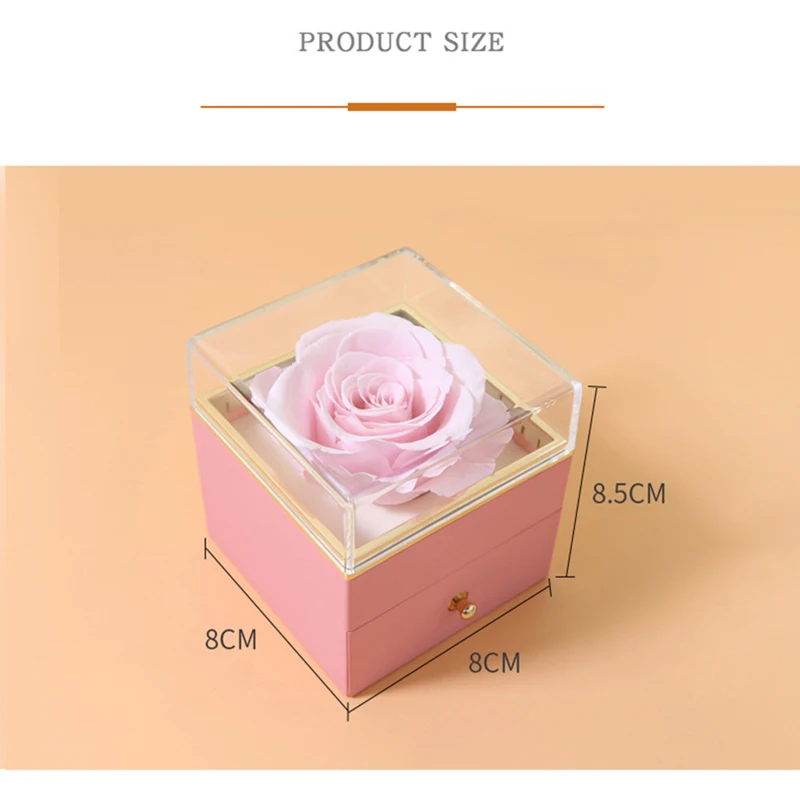 2023 New Valentine Eternal Rose Jewelry Ring Box ruota la cassa di  immagazzinaggio della collana del pendente di nozze per la fidanzata delle  donne - AliExpress