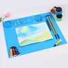 Silicone Painting Mat Kids Art Crafts Pads with Cup and Paint Brush Holder Palette DIY Handmade Mat 2