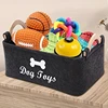 Spacious Pet Storage Basket - Foldable & Versatile Organizer with Sturdy Handles for Dog Toys, Clothes & Grooming Supplies 2