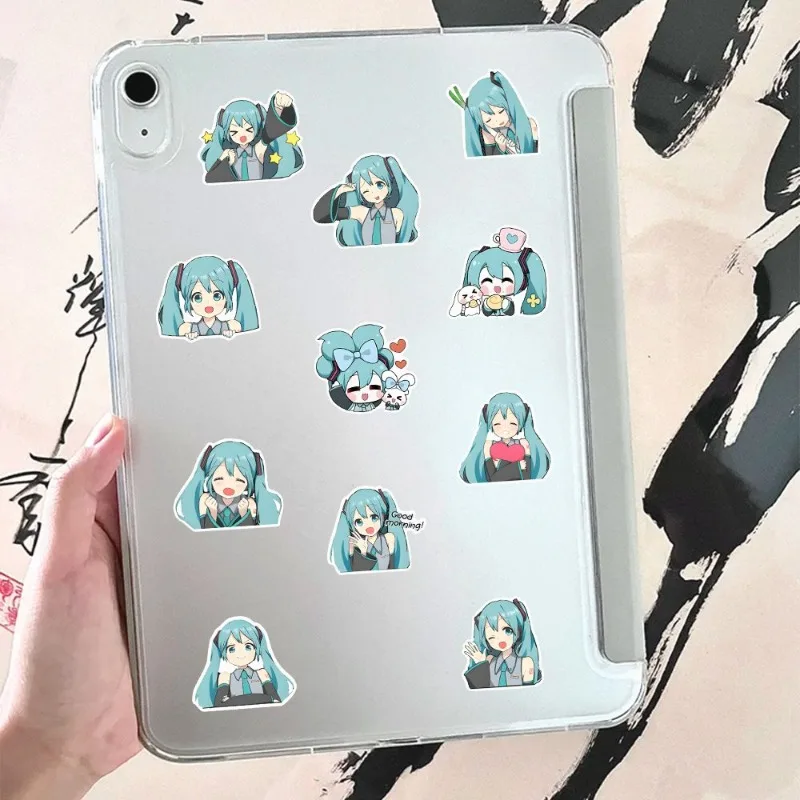 Adorable Hatsune Miku Emoticon Sticker Pack - Creative Waterproof Decoration