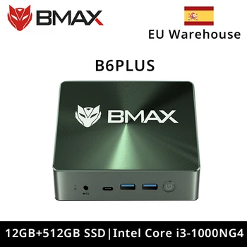 BMAX B6 Plus Mini PC Intel I3-1000NG4 Windows 11 PC 12GB DDR4 RAM 512GB NVMe SSD WIFI 5 USB 3.0 USB * 3 HDMI * 2 Bluetooth4.2 1