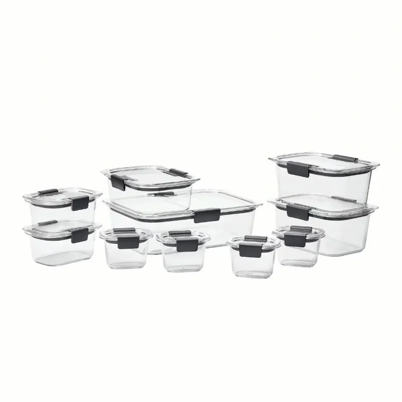 

Rubbermaid Brilliance Food Storage Container, 20 Piece Variety Set, Clear Tritan Plastic