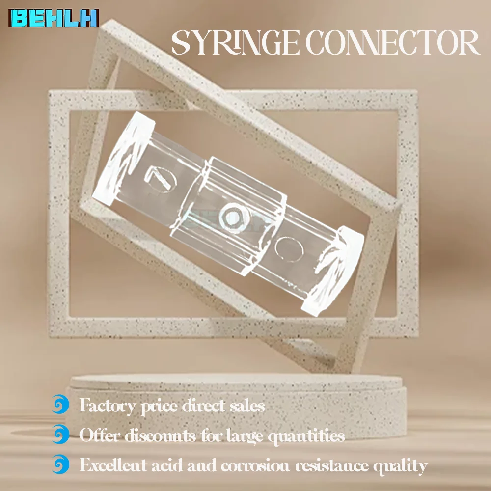 Coupler Syringe Connector Transparent Female to Female Luer Lock Sterile Individual Packaging