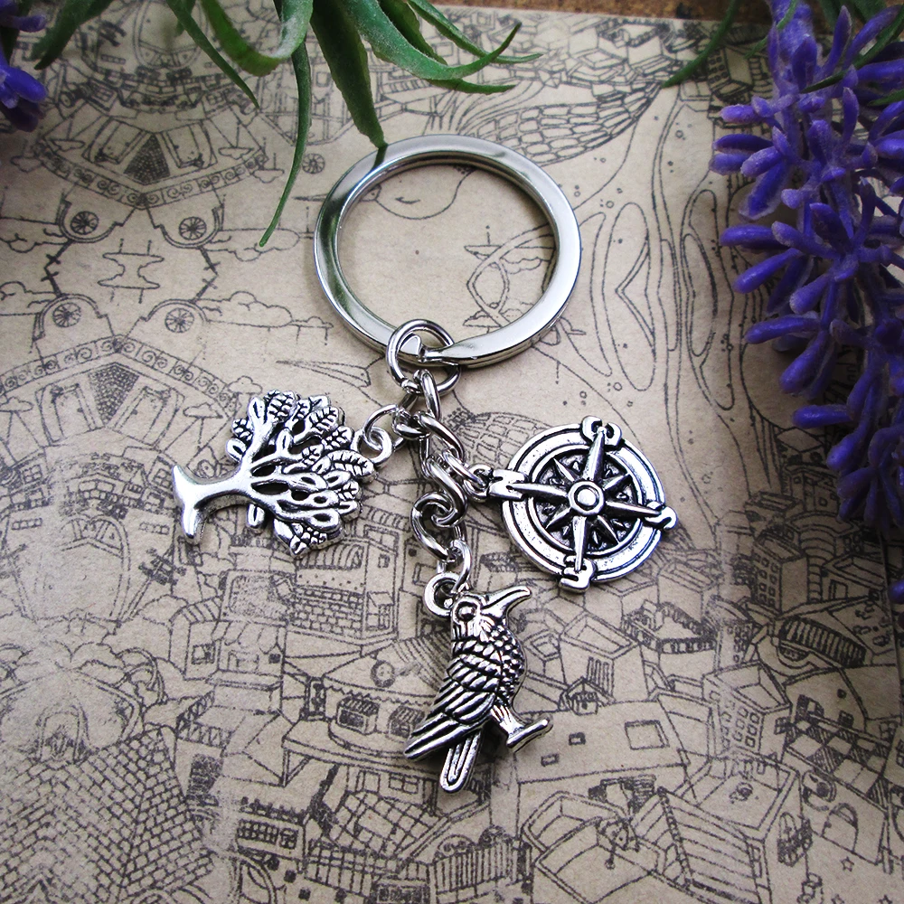 Tema Tv Raven Tree Direction Prophet Prophetion Bran Charms Portachiavi Di Alta Qualità Portachiavi Regalo Di Compleanno
