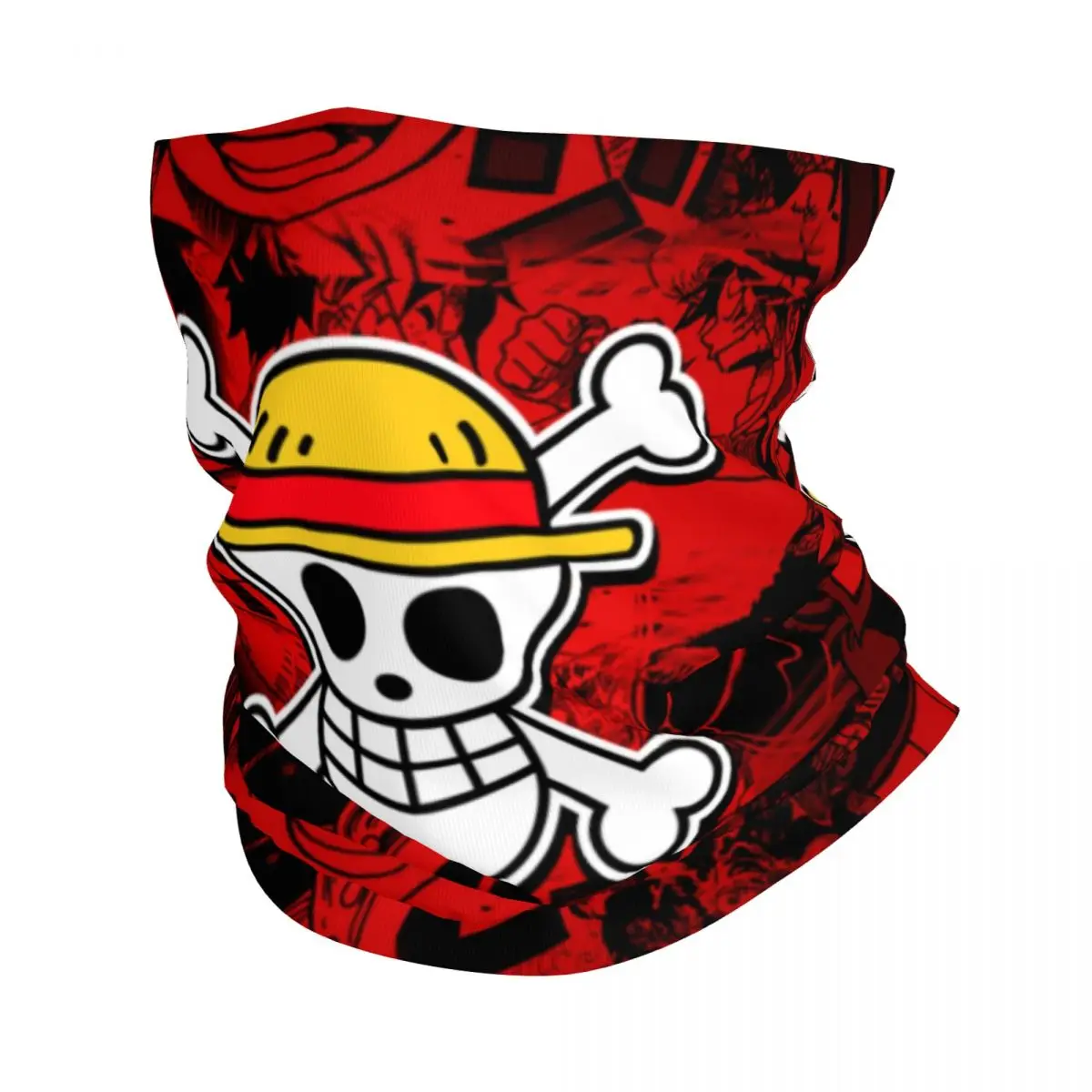 

Слитная соломенная шляпа с пиратским черепом бандана для шеи гетры Защита от УФ-лучей шарф для лица Обложка Аниме Манга повязка на голову Балаклава