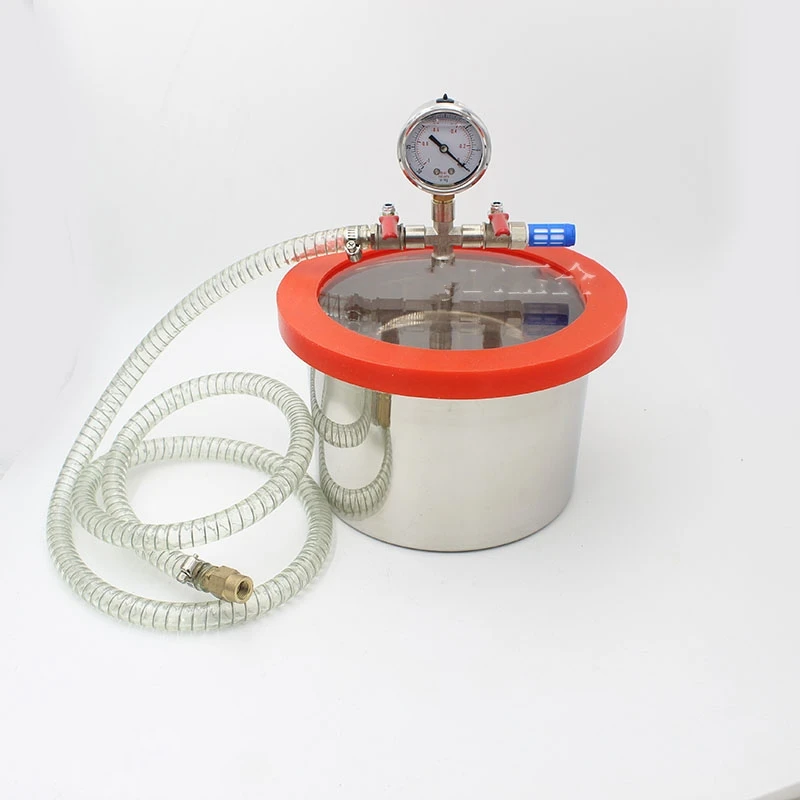 3L Stainless Steel Vacuum Degassing Chamber 20CM Diameter Epoxy Resin