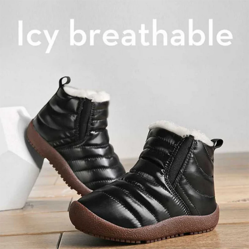 

2022 New Winter Keep Warm Kids Boots Toddler Waterproof Snow Shoes Kids Children Fashion Rubber Ankle Snow Boots
