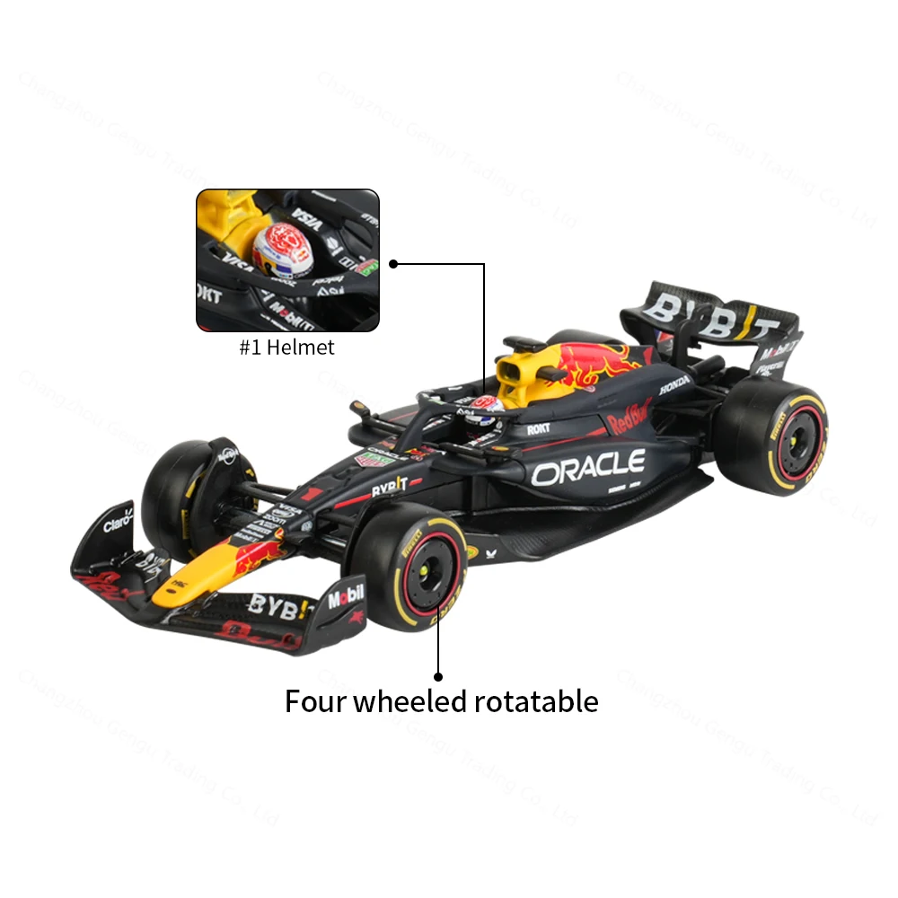 Bburago 1:43 2024 RedBull RB20 #1 F1 Formula Car Die Cast Vehicles Collectible Model Racing Toys Acrylic Box 4