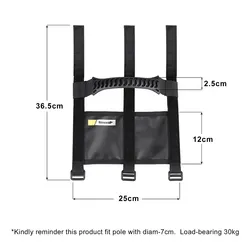 Rhinowalk Non-slip Rubber Handle Strap for Portable Scooters and Foldable Bikes (SK100-Black)