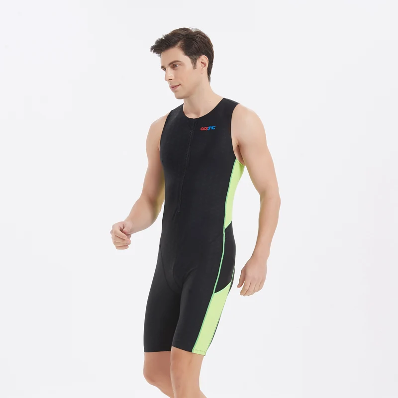 Men Women One Piece Professional Sport Racing Swimsuit Athletic Knee Length Comptitive Bathing men swimsuit