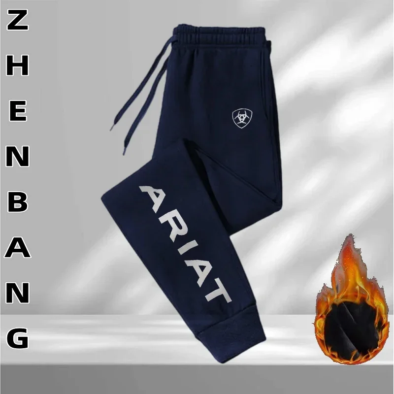 American Equestrian Brand Tactical Ariat Outdoor Sports Fitness with Drawstring and Velvet Thermal Men's and Women's Sweatpants 4