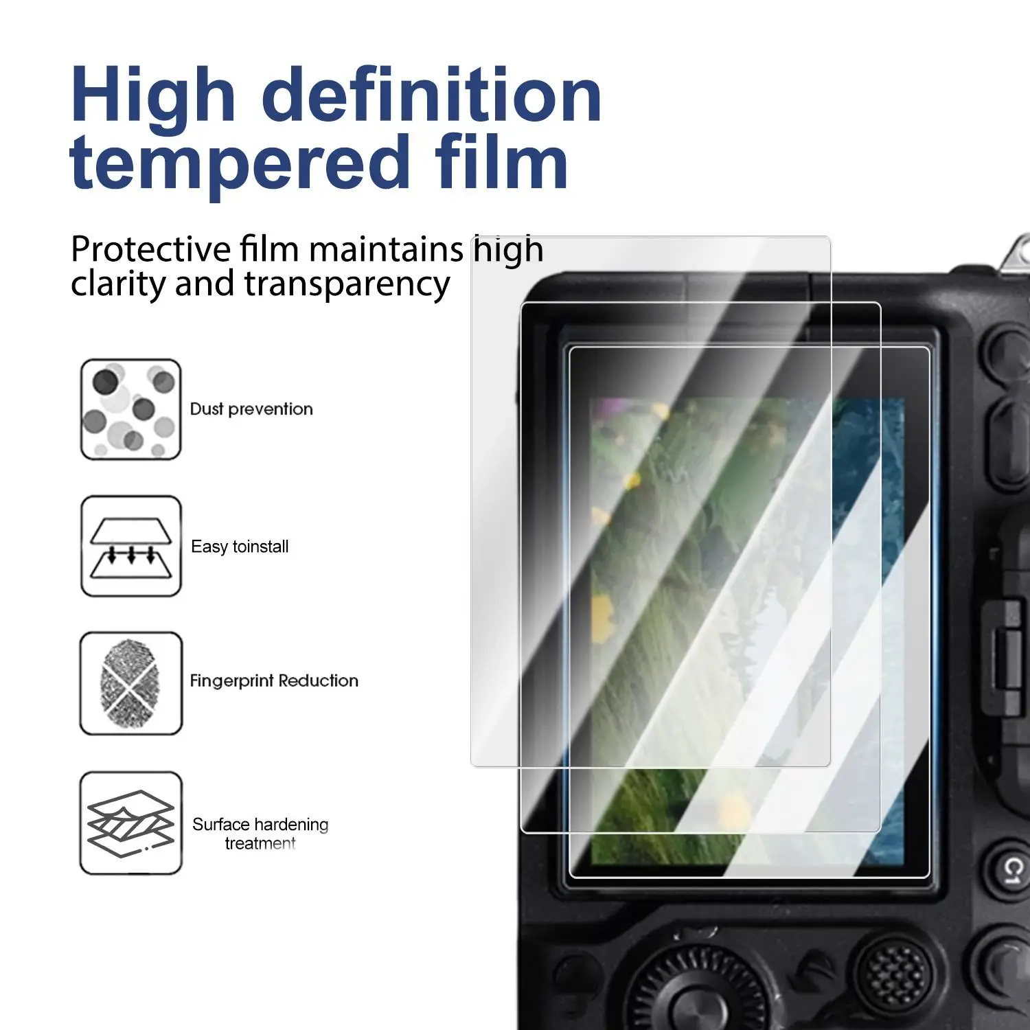 Premium 9H Tempered Glass Screen Protector - Anti-Scratch Protective Film