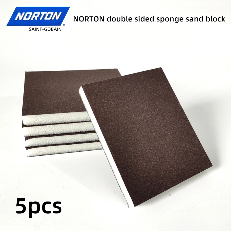 

Norton Double-Sided Sponge Sandpaper Auto Furniture Paint Spray Car Abrasive Polishing Grinding 240 400 600 800 Grit