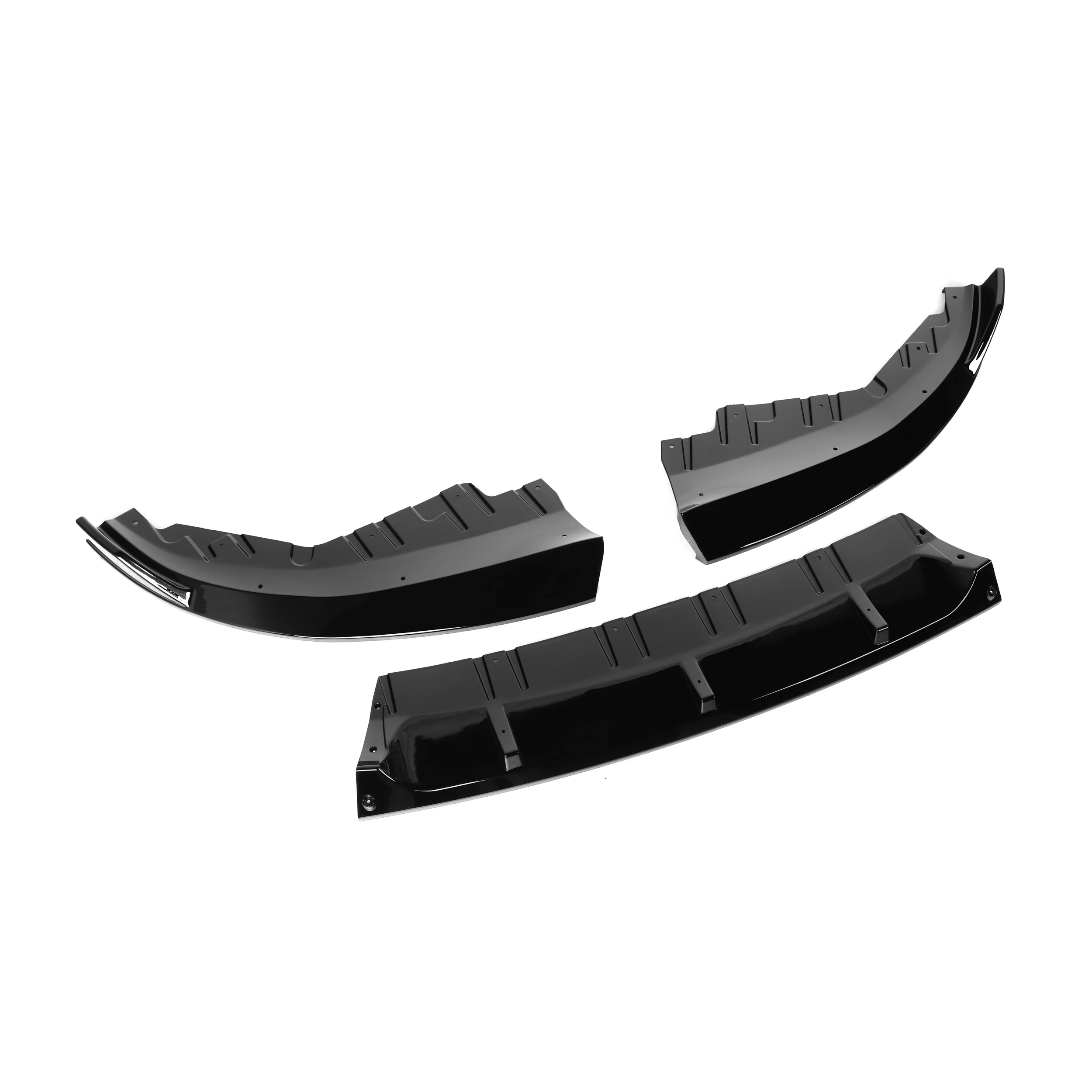 2021+ 4 시리즈 G26 스포츠 4도어용 PP 글로시 블랙 프론트 립 디퓨저, 글로시 블랙 프론트 범퍼 립